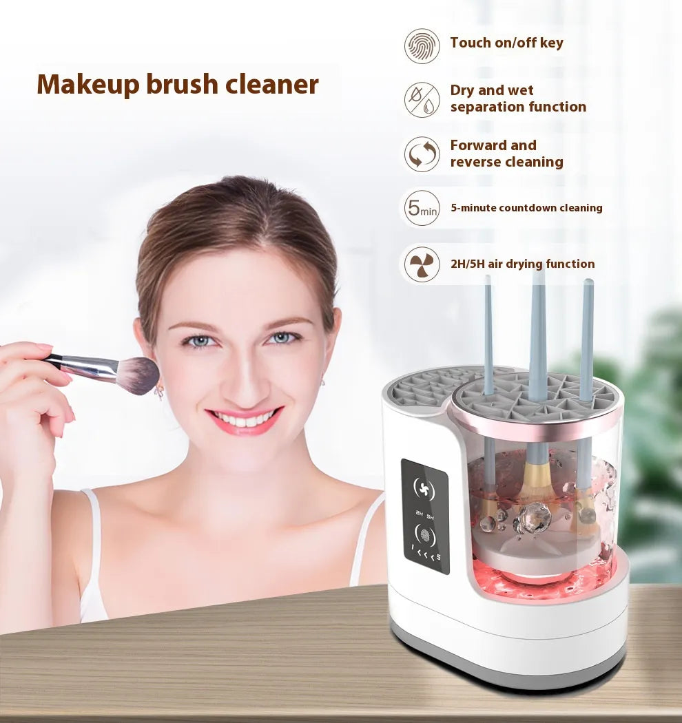Limpiador y secador de brochas de maquillaje eléctrico 