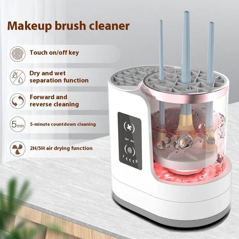 Limpiador y secador de brochas de maquillaje eléctrico 