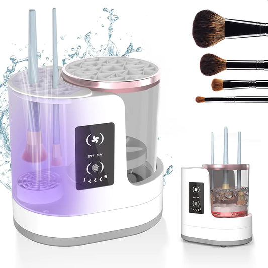 Limpiador y secador de brochas de maquillaje eléctrico 